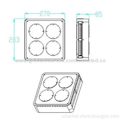 Apollo 132W LED grow lights,AC110-240V,2400lm,60pcs 3W LED,9500lux/1m,isolated driver,Aluminum,CE